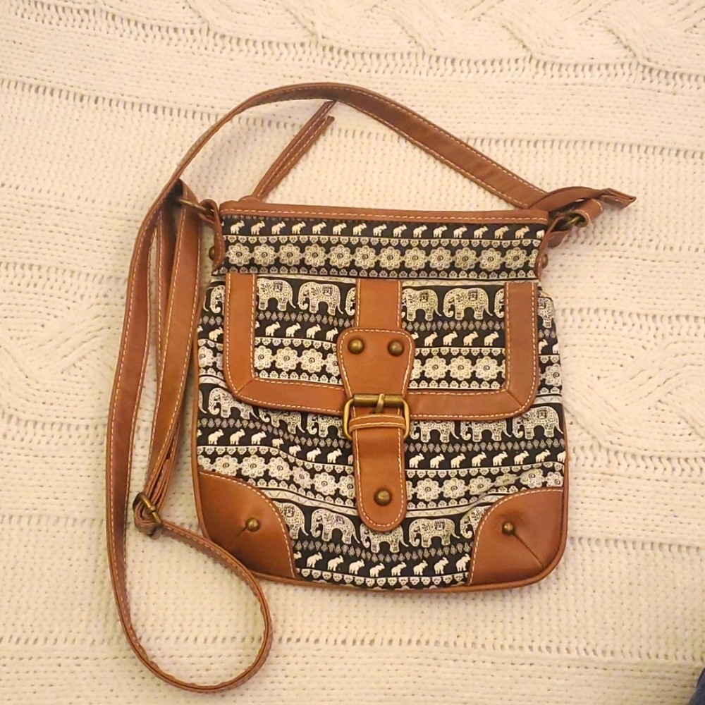 Elephant print handbag